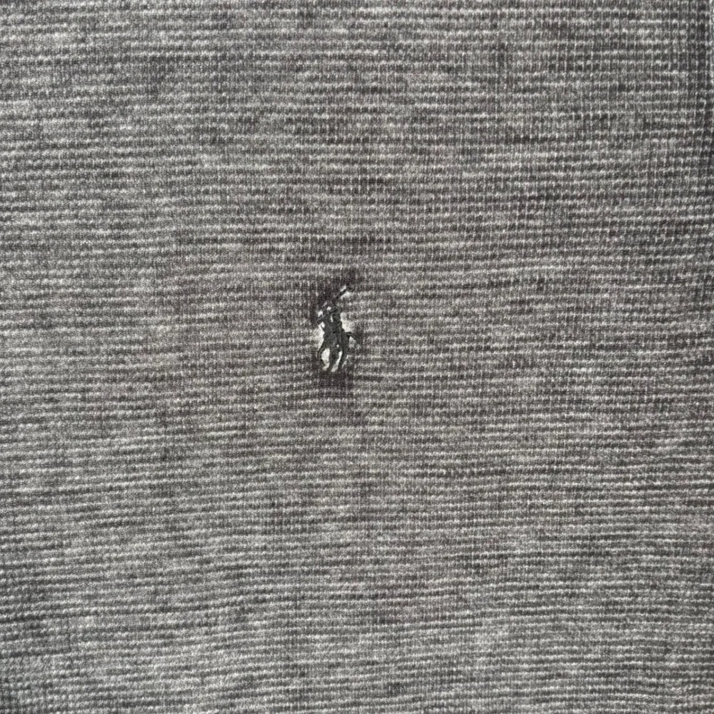 Polo Ralph Lauren Mens Large Charcoal Gray Waffle Knit Short Sleeve T-Shirt - Picture 4 of 11